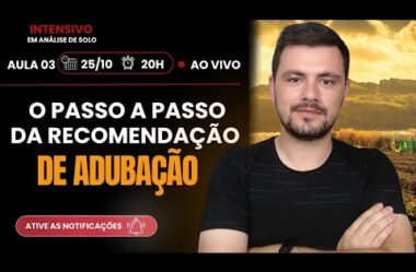 Aula 03 – O passo a passo na recomendação de adubação – Intensivo em análise de solo