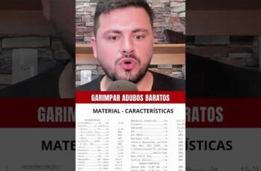 Garimpar fertilizantes baratos é uma alternativa muito inteligente