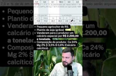 Tentaram vender esse calcário para o produtor